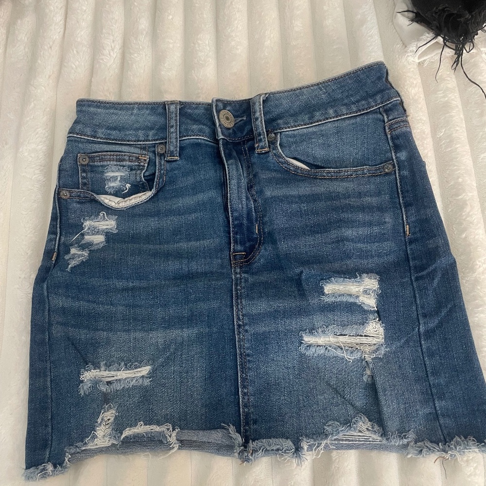 2 Regular Ripped American Eagle Jean Skirt